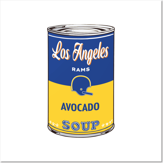 LA Rams Soup Can Wall Art by Rad Love